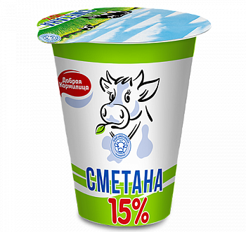 Сметана Добрая Кормилица 15% 300г БЗМЖ
