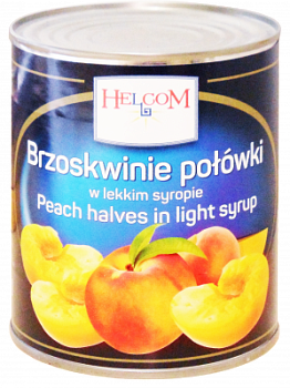 Персики Хелком половинки в сиропе 820г