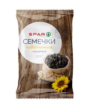 Семечки SPAR черные жареные 100г