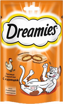 Лакомство для кошек Дримис подушечки с Курицей 30г