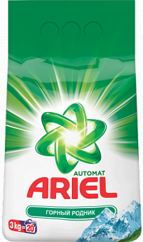 Порошок стиральный Ариэль 3кг Горный родник Автомат
