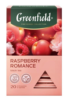 Чай Гринфилд Распберри Романс черный 20 пир