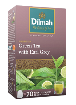 Чай Дилма Эрл Грей зеленый 20пак