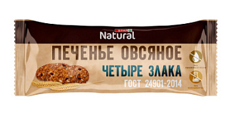 Печенье SPAR Natural Овсяное четыре злака 275г