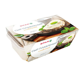 Сыр плавленый SPAR Сливочный 50% ванночка 200г БЗМЖ