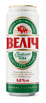 Пиво светлое Велич 0,45л 5% ж/б