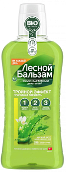 Ополаскиватель для полости рта Лесной бальзам 3в1 Природная свежесть 400 мл