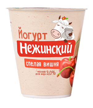 Йогурт Нежинская МФ Спелая Вишня 3% 290г БЗМЖ
