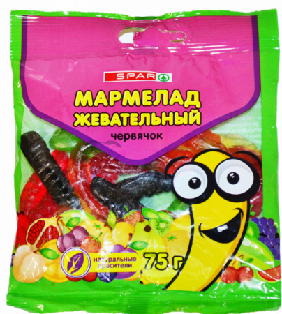 Мармелад жевательный SPAR червячок/кеды 75г