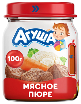 Пюре Агуша Говядина/Овощи с 6мес ст/б 100г