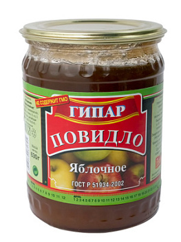 Повидло Яблочное Гипар 630г ст/б