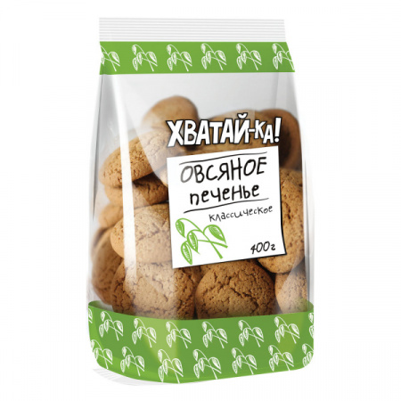 Печенье Хватай-ка! овсяное классическое 400г