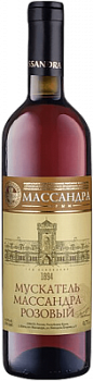 Вино Массандра Мускатель ЗГУ Крым роз сл 0,75л 16%