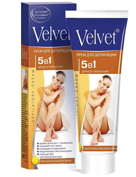 Крем для депиляции Вельвет 5в1 для всех типов кожи 100мл