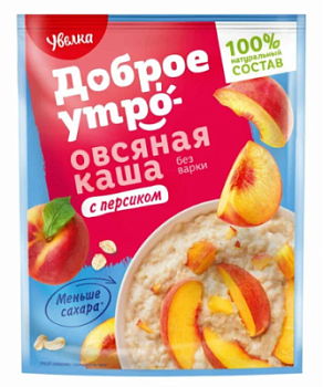 Каша овсяная Доброе утро Увелка с персиком 40г