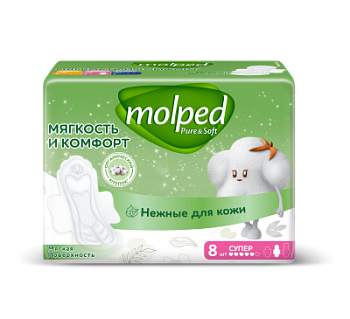 Прокладки Молпед Пьюр энд Софт Супер 8шт
