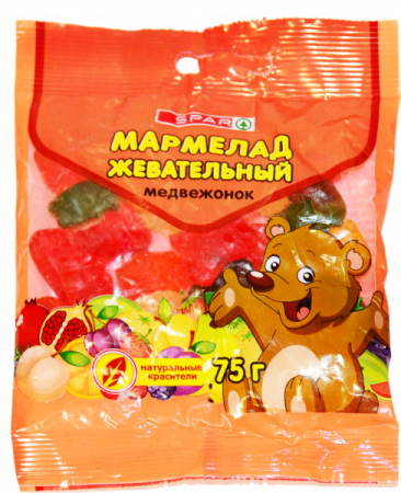 Мармелад жевательный SPAR медвежонок 75г