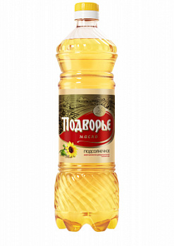 Масло подсолнечное Подворье рафинированное 0,9л