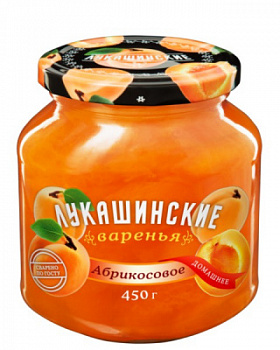 Варенье Лукашинские Абрикосовое 450г ст/б