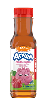 Напиток сокосодержащий Лимонадик Агуша Яблоко/Малина/Мелисса с 3-х лет 300мл