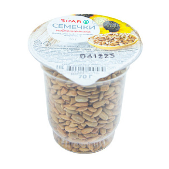Семечки очищенные SPAR жареные соленые стакан 70г