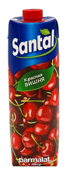 Напиток сокосодержащий Сантал Красная вишня 1л