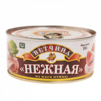 Ветчина нежная из мяса птицы Сохраним традиции 300г ключ