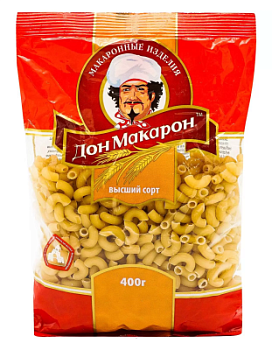 Макар изд Дон Макарон Рожки рифленые 400г