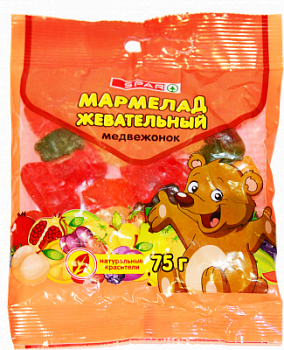 Мармелад жевательный SPAR медвежонок 75г