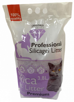 Наполнитель для кошачьего туалета Crystals for kitty силикагелевый Лаванда 3,8л