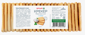 Крекер SPAR Фермерский с солью 200г