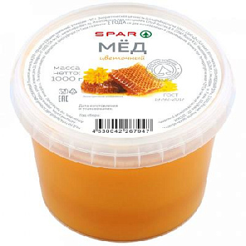 Мёд SPAR натуральный цветочный 500г пл/б