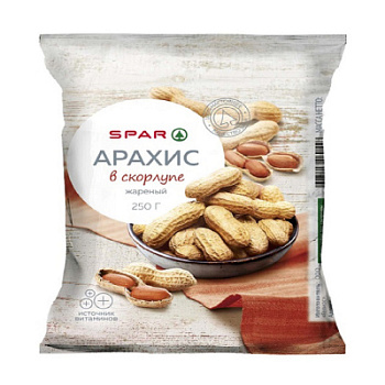 Арахис жареный в скорлупе SPAR 250г