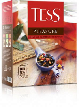 Чай Тесс Плэжа Шиповник/Яблоко черный 100пак