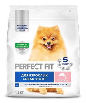 Корм сухой для собак мелких пород Перфект Фит Лосось 1,2кг