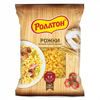 Макароны Роллтон Рожки 400г