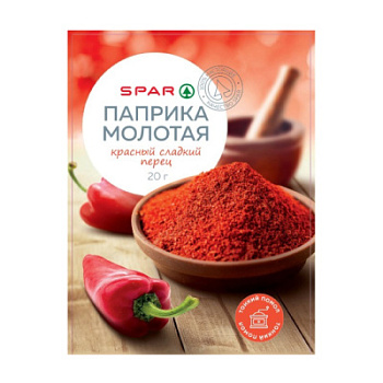 Паприка молотая Красный сладкий перец SPAR 20г