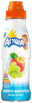 Вода с соком Агуша Яблоко/Виноград с 12мес 0,3л