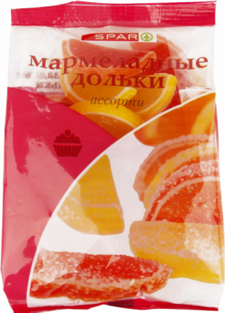 Мармелад SPAR Дольки ассорти Цитрус 300г