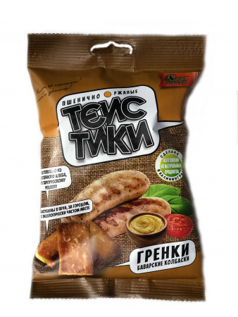 Гренки пшенично-ржаные Тейстики Баварские колбаски 100г