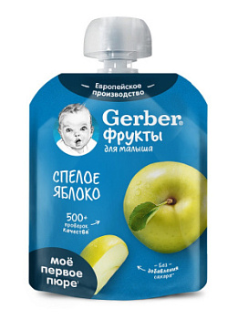 Пюре Гербер Яблоко с 4мес д/п 90г