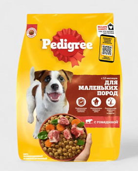 Корм для собак Педигри для маленьких пород с говядиной сухой 500г