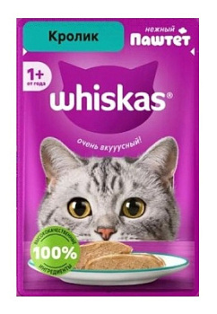 Корм влажный для кошек Вискас Кролик паштет 75г