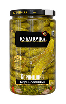 Корнишоны маринованные Кубаночка 680г ст/б