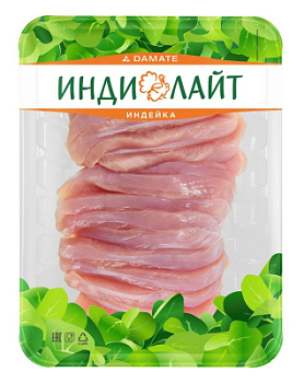 Слайсы из филе грудки индейки Индилайт охл газ/уп 300г