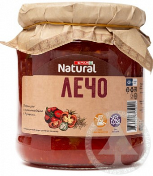 Лечо SPAR Natural 460г ст/б