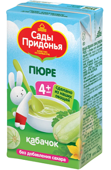 Пюре Сады Придонья Кабачок с 4мес т/п 125г