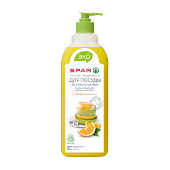 Средство для посуды SPAR с ароматом Апельсина Биоразлагаемое 1л