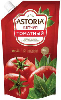 Кетчуп Астория томатный 330г д/п