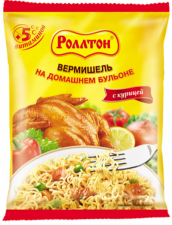 Вермишель с курицей Роллтон 60г
